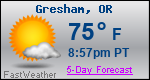 Weather Forecast for Gresham, OR