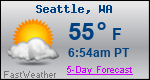 Weather Forecast for Seattle, WA
