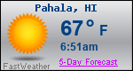 Weather Forecast for PÄhala, HI