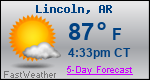 Weather Forecast for Lincoln, AR