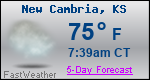 Weather Forecast for New Cambria, KS