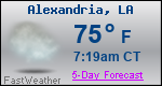 Weather Forecast for Alexandria, LA
