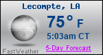 Weather Forecast for Lecompte, LA