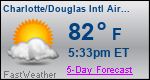 Weather Forecast for Charlotte/Douglas International Airport, NC