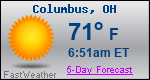 Weather Forecast for Columbus, OH