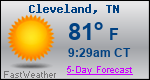 Weather Forecast for Cleveland, TN