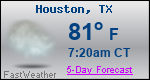 Weather Forecast for Houston, TX