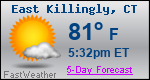 Weather Forecast for East Killingly, CT