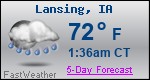 Weather Forecast for Lansing, IA
