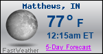 Weather Forecast for Matthews, IN