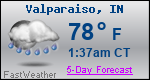 Weather Forecast for Valparaiso, IN