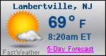 Weather Forecast for Lambertville, NJ