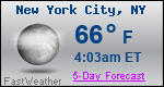 Weather Forecast for New York, NY