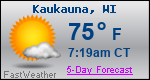 Weather Forecast for Kaukauna, WI