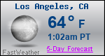 Weather Forecast for Los Angeles, CA