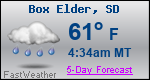 Weather Forecast for Box Elder, SD