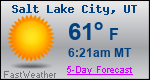 Weather Forecast for Salt Lake City, UT