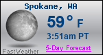 Weather Forecast for Spokane, WA
