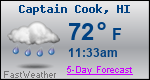 Weather Forecast for Captain Cook, HI