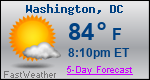 Weather Forecast for Washington, DC
