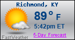 Weather Forecast for Richmond, KY