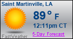 Weather Forecast for Saint Martinville, LA