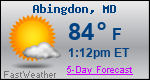 Weather Forecast for Abingdon, MD