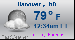 Weather Forecast for Hanover, MD