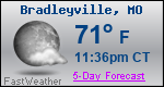 Weather Forecast for Bradleyville, MO