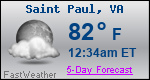 Weather Forecast for Saint Paul, VA