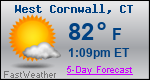 Weather Forecast for West Cornwall, CT