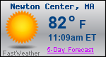 Weather Forecast for Newton Center, MA