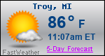 Weather Forecast for Troy, MI