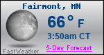 Weather Forecast for Fairmont, MN