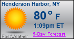 Weather Forecast for Henderson Harbor, NY