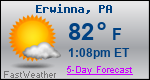 Weather Forecast for Erwinna, PA