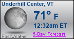 Weather Forecast for Underhill Center, VT