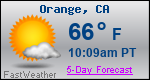 Weather Forecast for Orange, CA