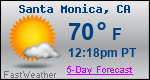 Weather Forecast for Santa Monica, CA