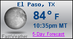 Weather Forecast for El Paso, TX