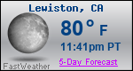 Weather Forecast for Lewiston, CA