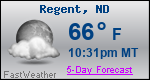Weather Forecast for Regent, ND