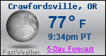 Weather Forecast for Crawfordsville, OR