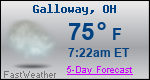 Weather Forecast for Galloway, OH