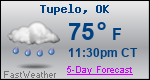 Weather Forecast for Tupelo, OK