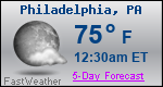 Weather Forecast for Philadelphia, PA