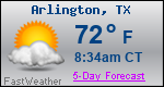Weather Forecast for Arlington, TX