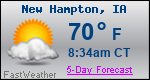 Weather Forecast for New Hampton, IA