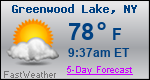 Weather Forecast for Greenwood Lake, NY