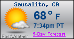 Weather Forecast for Sausalito, CA